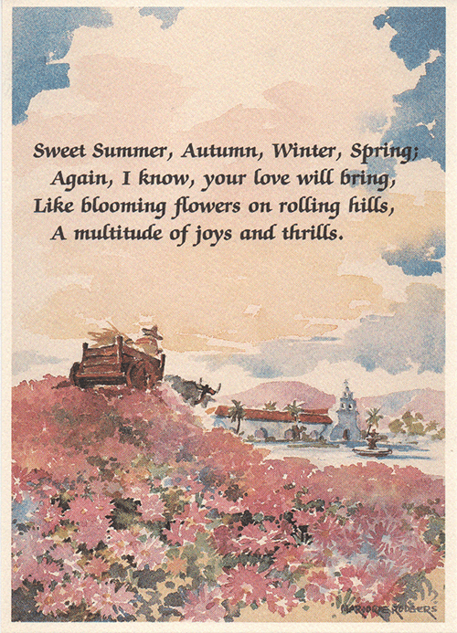 Pearls of Love - Romantic Card No. 33 - A Multitude of Joys